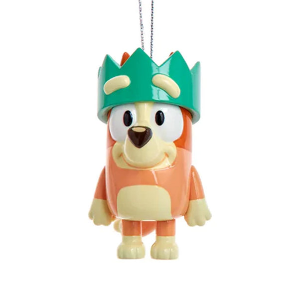 Bingo from Bluey Ornament with Green Crown on Head