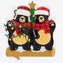 Black Bear Couple Ornament wrapped in lights OR2676-2