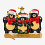 Personalized Black Bear Family of 3 with Lights Ornament