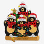 Personalized Black Bear Family of 4 with Lights Ornament