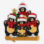 Personalized Black Bear Family of 4 with Lights Ornament