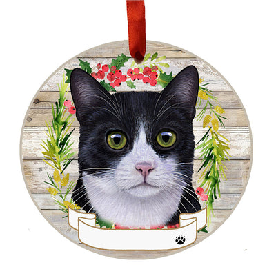 Black and White Cat Ornament | Personalized Free – Callisters Christmas