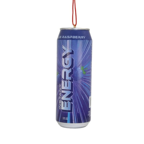 Shop the Blue Raspberry Instant Energy Can Ornament, a bold Christmas ornament for energy drink fans, collectors, and novelty decor lovers.