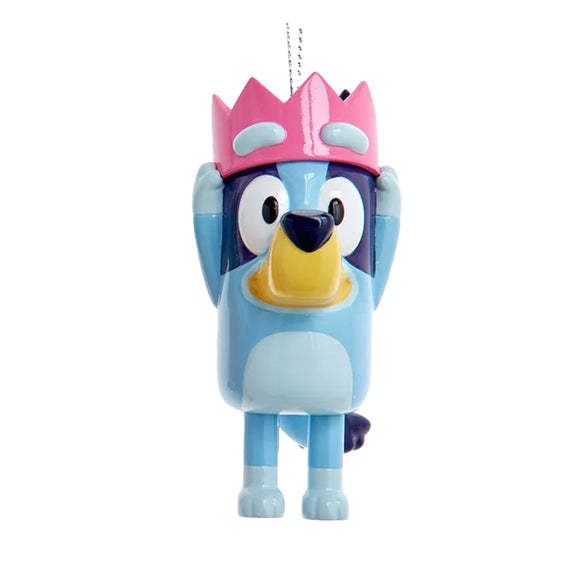 Bluey Ornament with Pink Crown from television show