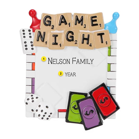 Personalized Board Game Night Ornament OR2728