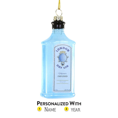 Bottle Of Gin Ornament Personalized