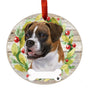 Uncropped Boxer Christmas Tree Ornament