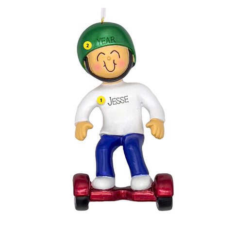 Boy on Hoverboard Ornament 