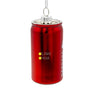 Personalized Budweiser® glass can ornament with space on the back for a name and year on the red metallic finish.