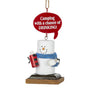 Original S'mores Ornament with camping with a chance of drinking quote
