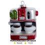 Glass cappuccino maker Christmas ornament 