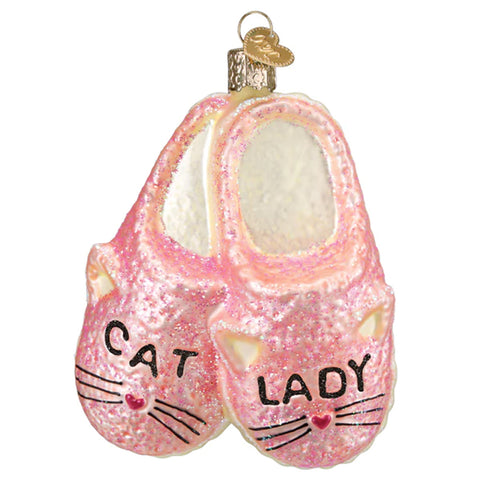 Cat Lady Slippers Ornament - Old World Christmas 32662
