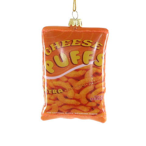 Glass Cheese Puffs Ornament