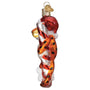 Old World Christmas Chester Cheetah on a Candy Cane Christmas Ornament