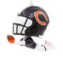 Chicago Bears Bobble Head Ornament on White Back round