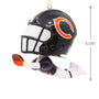 Chicago Bears Bobble Head Ornament on White Back round