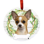Personalized Chihuahua Ornament-tan & white