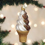 Chocolate and Vanilla Soft Serve Ice Cream Cone By Old World Christmas