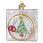 Glass Christmas Cross Stitch Ornament - Old World Christmas