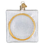 Glass Christmas Cross Stitch Ornament - Old World Christmas