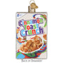 Cinnamon Toast Crunch cereal box ornament on a white background back of box
