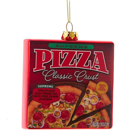 Supreme Pizza Classic Crust Pizza Box Ornament for Christmas Tree