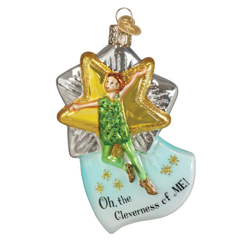 Clever Peter Pan Glass Ornament - Old World Christmas