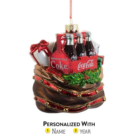 Coke In a Santa Bag Personalized