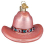 Pink Cowgirl Hat Ornament - Old World Christmas