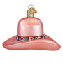 Pink Cowgirl Hat Ornament - Old World Christmas