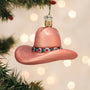 Pink Cowgirl Hat Ornament - Old World Christmas