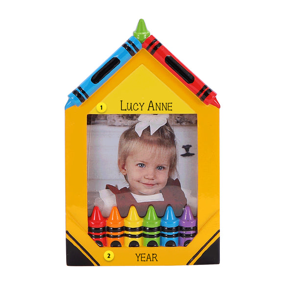 Crayon Picture Frame Ornament for the tree