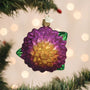 Purple and yellow Dahlia Ornament - Old World Christmas 