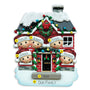 Decorated Christmas House  - Family of 5 - Resin personalized ornament  