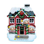 Decorated Christmas House - Family of 3 - Resin personalized ornament  