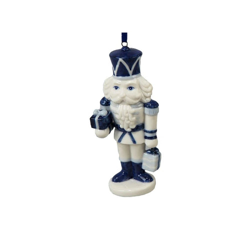Delft Style Gift Nutcracker Ornament