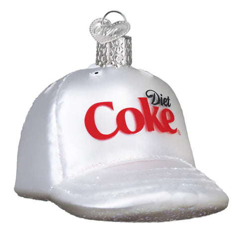 Diet Coke Baseball Cap Ornament - Old World Christmas-Front