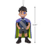 Elio Character Ornament with a blue cape and green accents on a white background shows the size