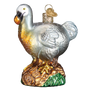 Decorative glass Dodo bird ornament on a white background
