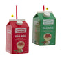 Egg Nog Carton Ornament D4246A Red D4246B Green