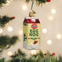 Eggnog Carton Ornament - Old World Christmas Hanging on a tree