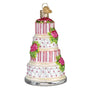 Elegant Wedding Cake Ornament in pinks and white - Old World Christmas