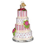 Elegant Wedding Cake Ornament in pinks and white - Old World Christmas