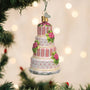 Elegant Wedding Cake Ornament in pinks and white - Old World Christmas