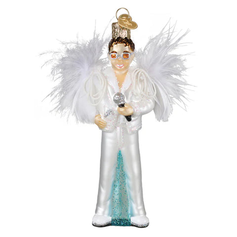 Elton John in his signature outfit Ornament - Old World Christmas