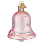 A pink Bell Ornament with Everytime a Bell Rings saying on it. - Old World Christmas