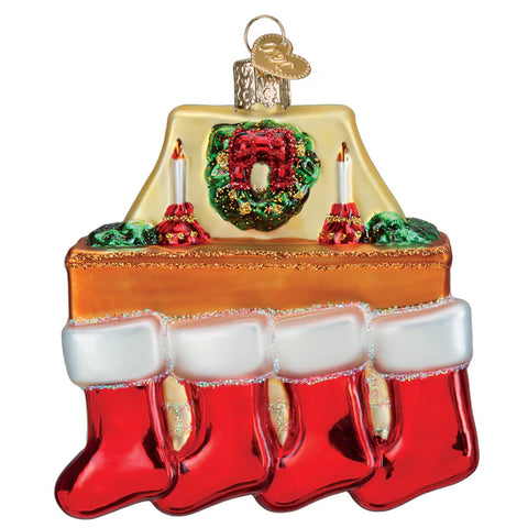 Family Of 4 Stockings Ornament - Old World Christmas