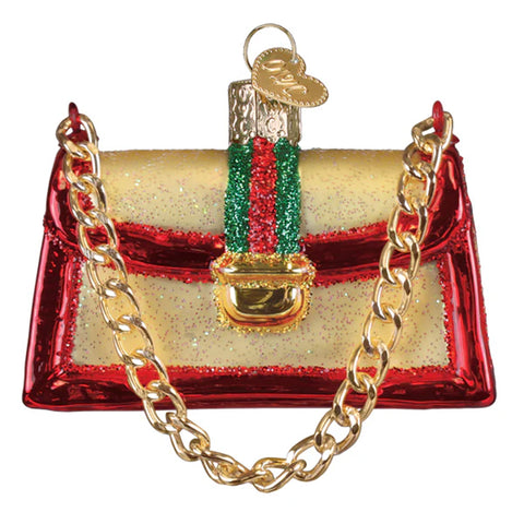 Glass Fashion Purse Ornament - Old World Christmas