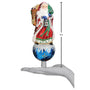 Father Christmas Tree Topper shown standing on a hand for scale, measuring 9 inches tall.