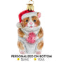 Personalized Festive Hamster Ornament